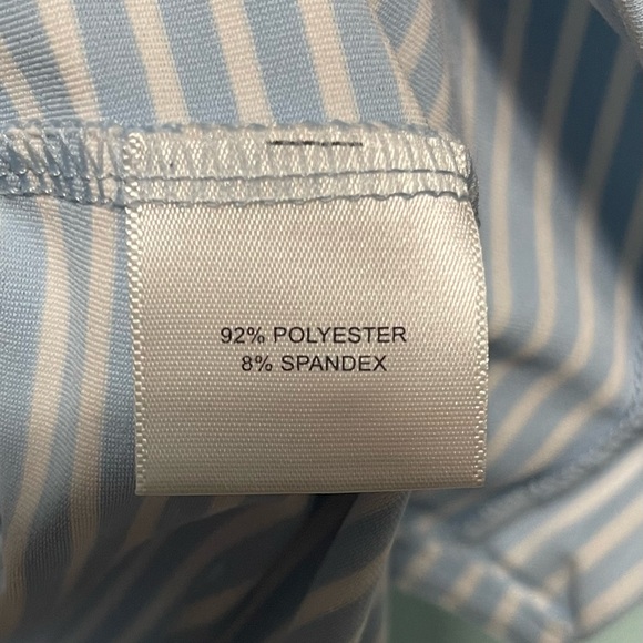 Peter Millar Shirt Mens XXL Blue Striped Short Sleeve Performance Golf Polo - Picture 2 of 8